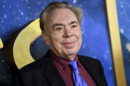 FILE - This Dec. 16, 2019 file photo shows composer and executive producer Andrew Lloyd Webber attending the world premiere of "Cats" in New York. Webber is making some of his filmed musicals available for free on YouTube. On Friday, the 2000 West End adaption of "Joseph and he Amazing Technicolor Dreamcoat" starring Donny Osmond will be streamable, followed a week later by the rock classic "Jesus Christ Superstar" from the 2012 arena show starring Tim Minchin. (Photo by Evan Agostini/Invision/AP, FIle)