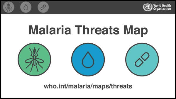 Animated illustration introducing the Malaria Threats Map