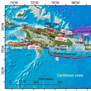 Topography and bathymetry map of the Northeastern Caribbean. 
