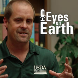 USDA's Dave Johnson with USGS EROS "Eyes on Earth" graphic