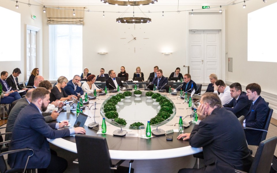 Estonian government meeting.