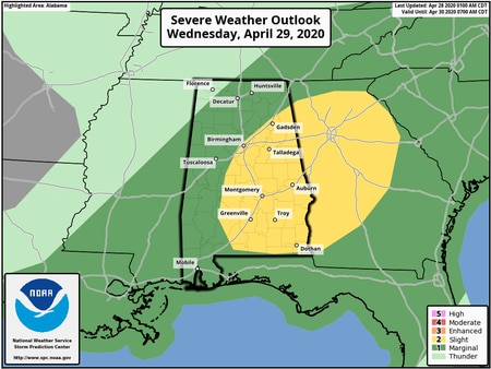 More storms possible Wednesday in Alabama 