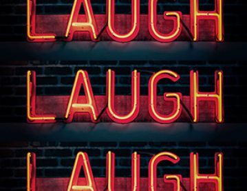 Neon light laugh