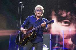 FILE - In this Aug. 13, 2017 file photo, Roger Daltrey of The Who performs at the 2017 Outside Lands Music Festival at Golden Gate Park in San Francisco. Daltrey is concerned that the coronavirus pandemic will have a devastating effect on teens with cancer. The Who frontman, along with bandmate Pete Townsend, started the Teen Cancer America foundation in 2012 to deal with the specific needs of teenage cancer patients. But funding depends on live performances, and with venues closed and touring postponed, the organization could be in trouble.(Photo by Amy Harris/Invision/AP, File)