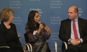 Sabrina discusses the challenges of being a Muslim reporter under a Donald Trump presidency, and why diverse voices are needed now more than ever, during a live panel hosted by the Columbia Journalism Review, in partnership with the Guardian and Reuters, on 3 March 2017.