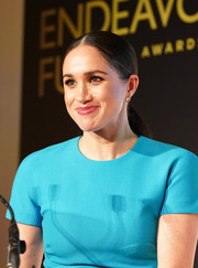 Meghan Markle wore her hair in a sleek center-parted ponytail at the Endeavour Fund Awards.