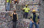 Safety remains a priority for Eureka Recycling, said Lynn Hoffman, bottom left, with (clockwise from top) Fabio Dierings, Ranson Reyes, Marcela Ramire