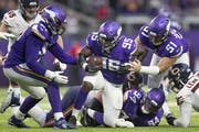 Ifeadi Odenigbo recovered a fumble in December, one play in a season in which the Vikings gave up only 303 points.