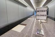 With most people working from home, the skyways, or “the streets of Minneapolis,” are nearly empty.