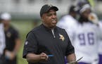 Vikings defensive coordinator George Edwards at TCO Performance Center Thursday July,25 2019 in Eagan, MN.