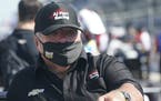 A.J. Foyt watches during qualifications for the Indianapolis 500 at Indianapolis Motor Speedway on Aug. 15