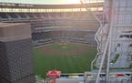 The brothers' view inside Target Field on Tuesday night.