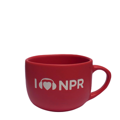 I Heart NPR Red Soup Mug