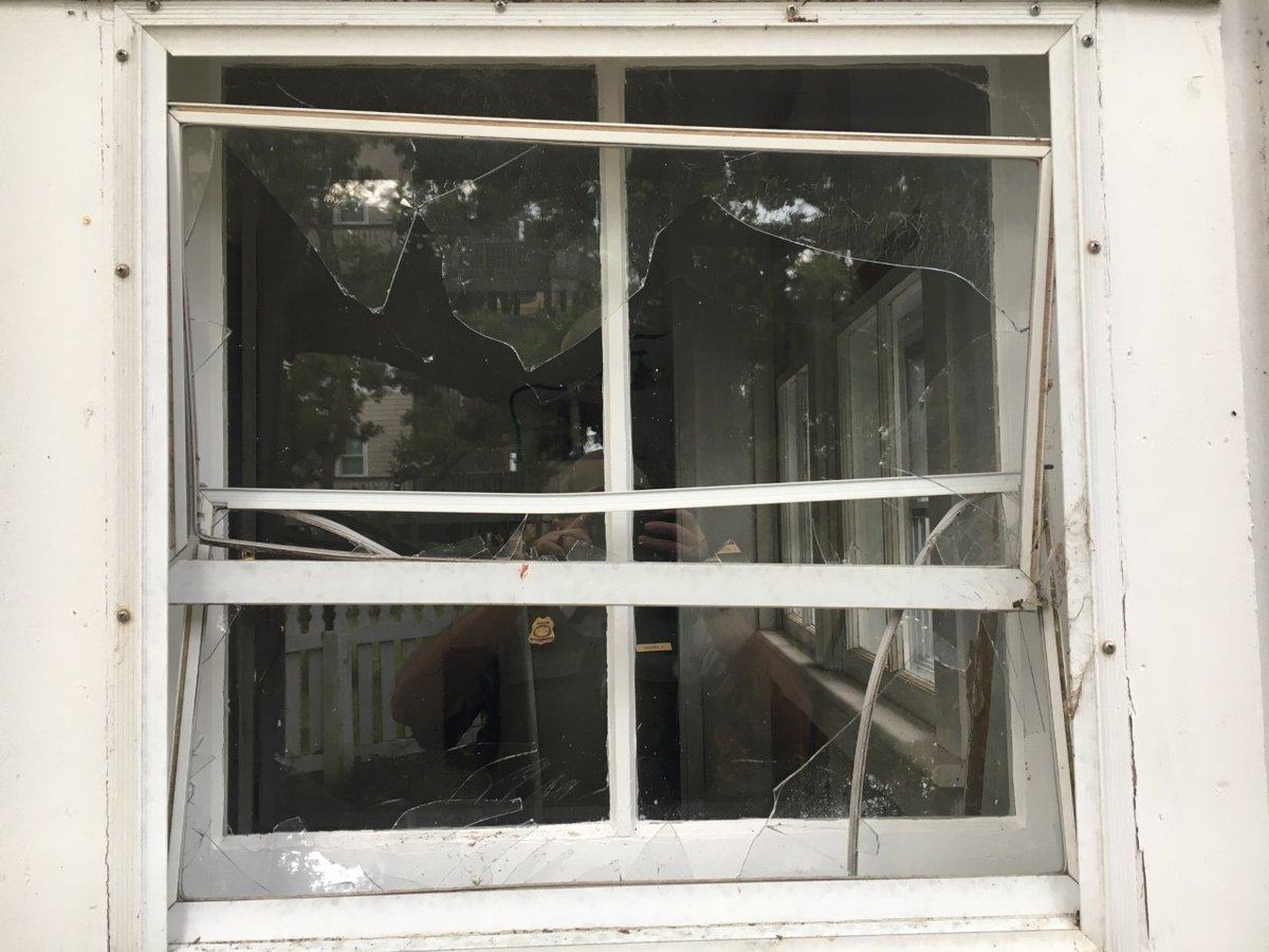 Damage to Keeper's Quarters window.