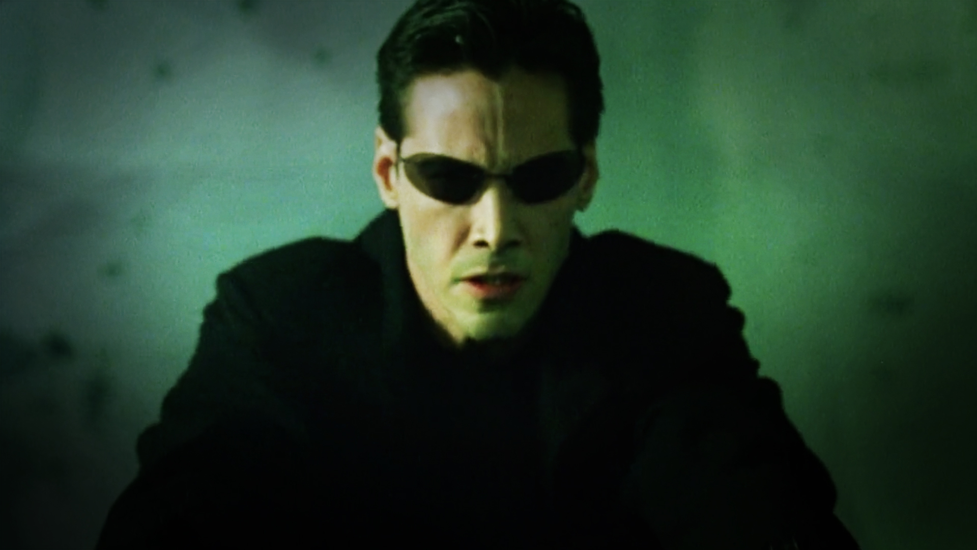 A classic slow-motion scene in “The Matrix.”