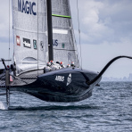 The America's Cup yacht Patriot Made Its Debut in Auckland This Week