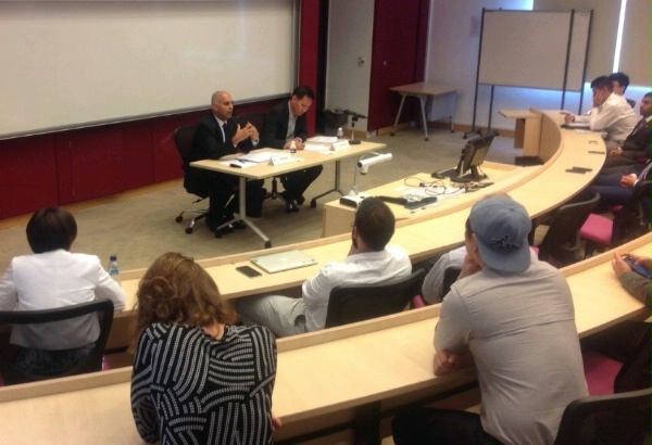 State Department Special Representative for Commercial and Business Affairs Ziad Haider speaks at Lee Kuan Yew University in Singapore on the US-ASEAN economic partnership. 