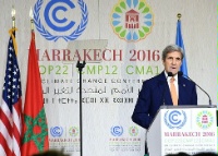 Date: 11/16/2016 Description: Secretary Kerry Delivers Remarks at COP22 in Marrakech - State Dept Image