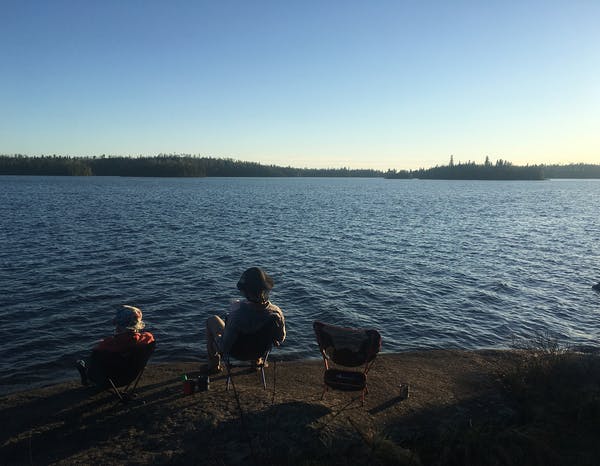 A campsite on Tuscarora Lake looks toward the island and campsite at the center of tragedy. The photo was taken by members of a group that came to the