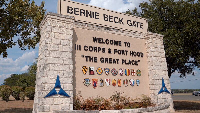 Fort Hood main gate.