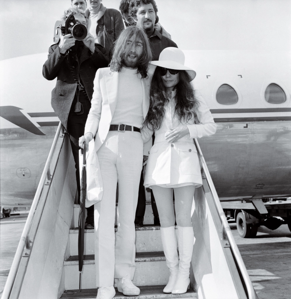 BALLAD OF JOHN AND YOKO Lennon and Ono leaving Gibraltar after getting married. John adopted Yoko’s name, becoming John Ono Lennon — a radical step in 1969.
