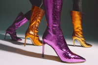 Shimmering booties from the Giannico fall 2021 collection.