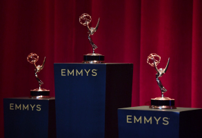 Emmy statues appear at the nominations for the 71st Emmy Awards at the Saban Media Center's Wolfe Theatre at the Television Academy on Tuesday, July 16, 2019 in North Hollywood, Calif. (Photo by Vince Bucci/Invision for the Television Academy/AP Images)