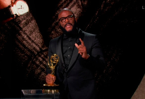 Tyler Perry accepts the Governors Award during the 72nd Emmy Awards telecast on Sunday, Sept. 20, 2020 at 8:00 PM EDT/5:00 PM PDT on ABC. (Invision for the Television Academy/AP)