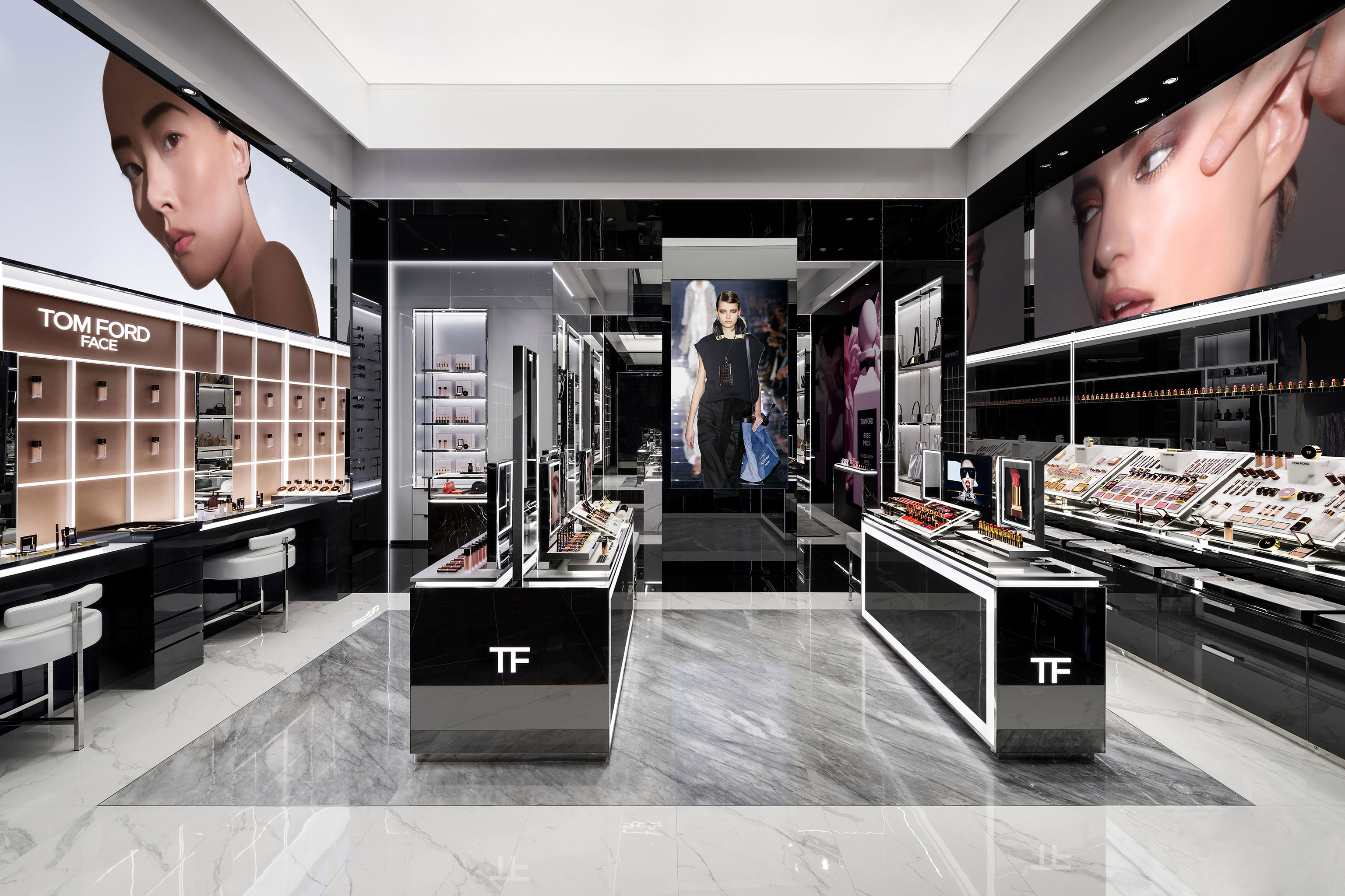 Inside Tom Ford Beauty’s Guangzhou store.