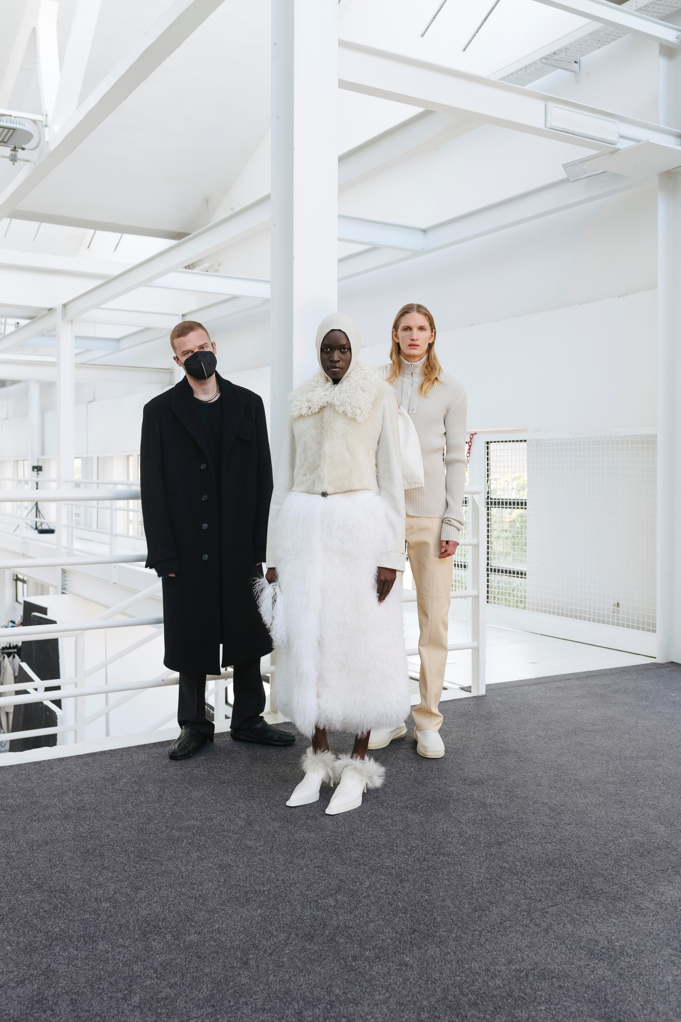 Matthew Williams with looks from his Alyx Men’s Fall 2021 collection.