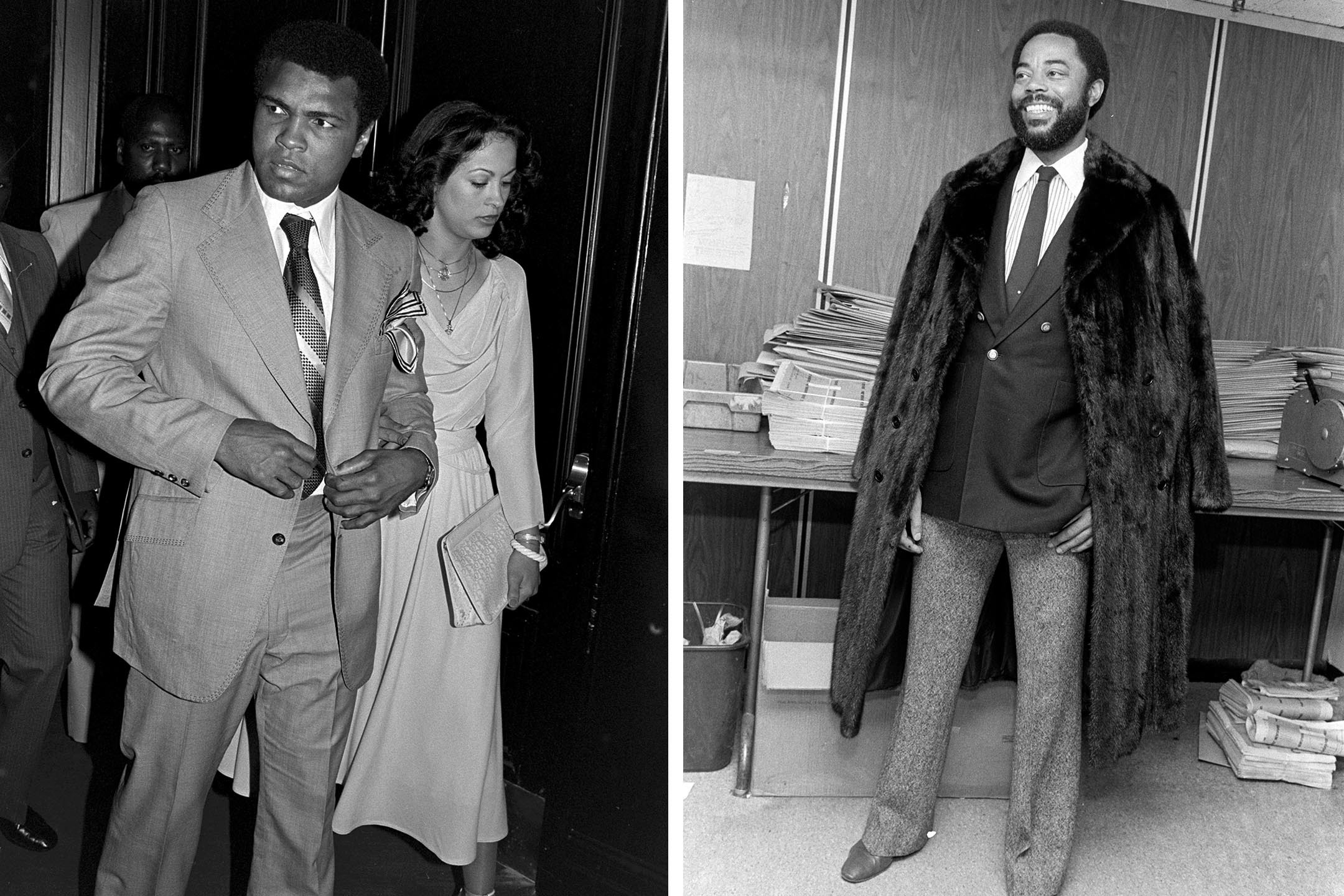 Muhammad Ali and Veronica Porche, 1978 and Walt Frazier of the New York Knicks.