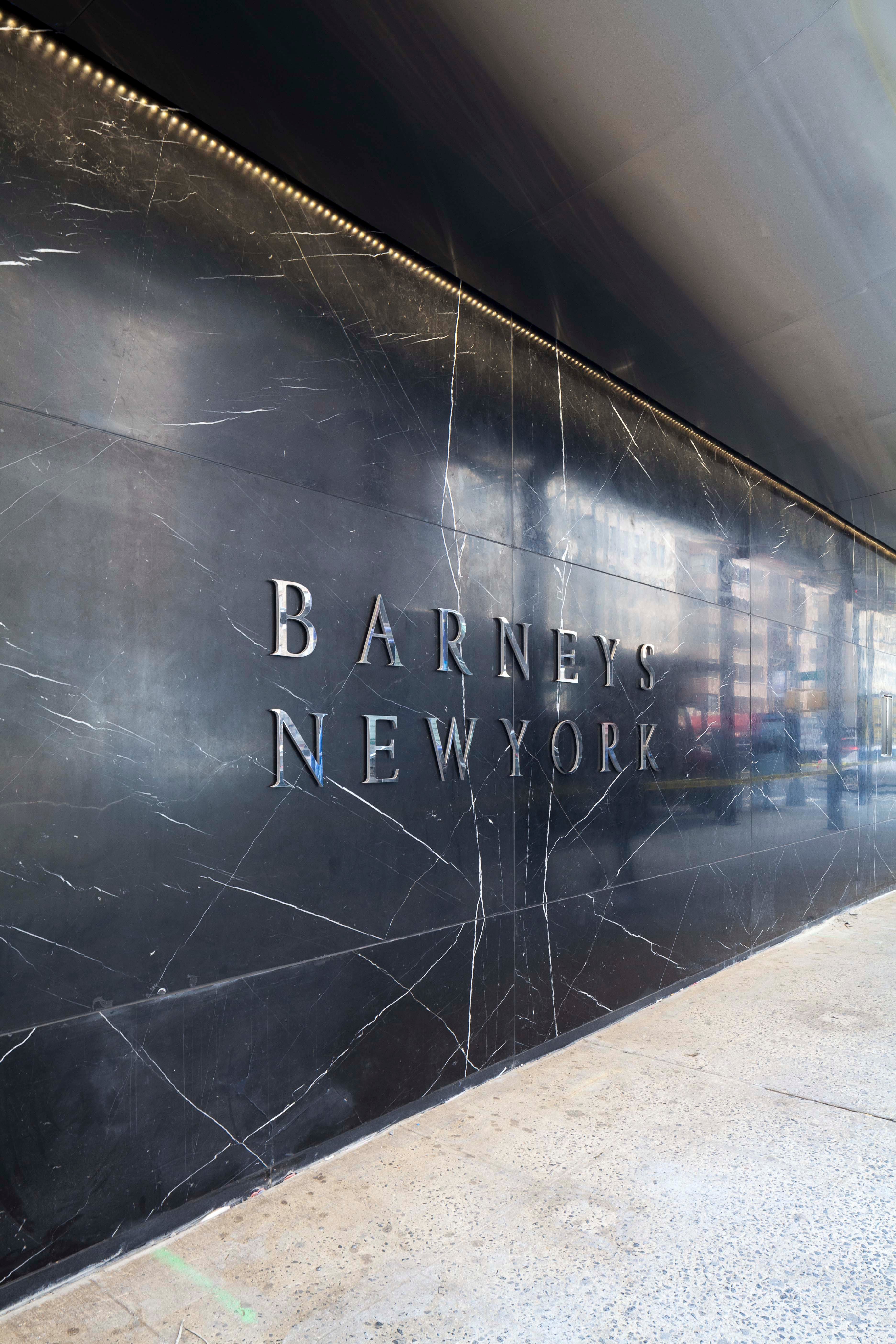 Barneys New York marble exterior.