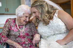 Katrina Jenkins arranged a special visit to Vickery Court rest home ahead of her wedding to make sure she could take ...