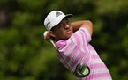 Xander Schauffele during the third round of the Masters 