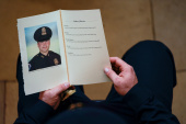 US Capitol Police Officer Brian Sicknick was memorialised in the rotunda of the US Capitol on February 3 [File: Demetrius Freeman/Pool via Reuters]