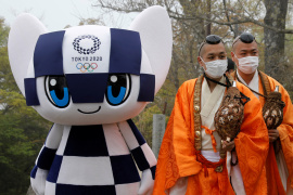 Organisers say they plan a 'safe and secure' Tokyo 2020 Olympics as they mark 100 days to the opening ceremony [Kim Kyung-Hoon/Pool via Reuters]
