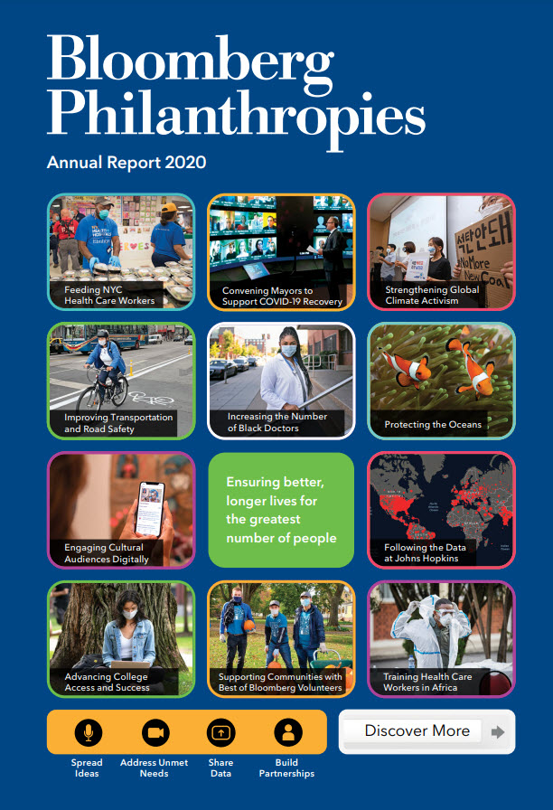 Bloomberg Philanthropies Annual Report 2020 Cover Thumbnail