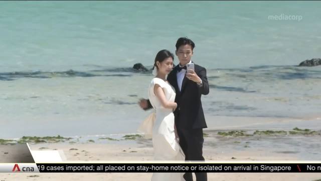 South Korea's honeymooners flock to Jeju Island with borders closed | Video