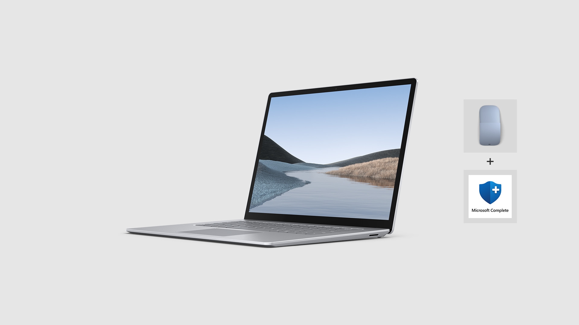 Surface Laptop 3 with Surface Arc Mouse and Microsoft Complete