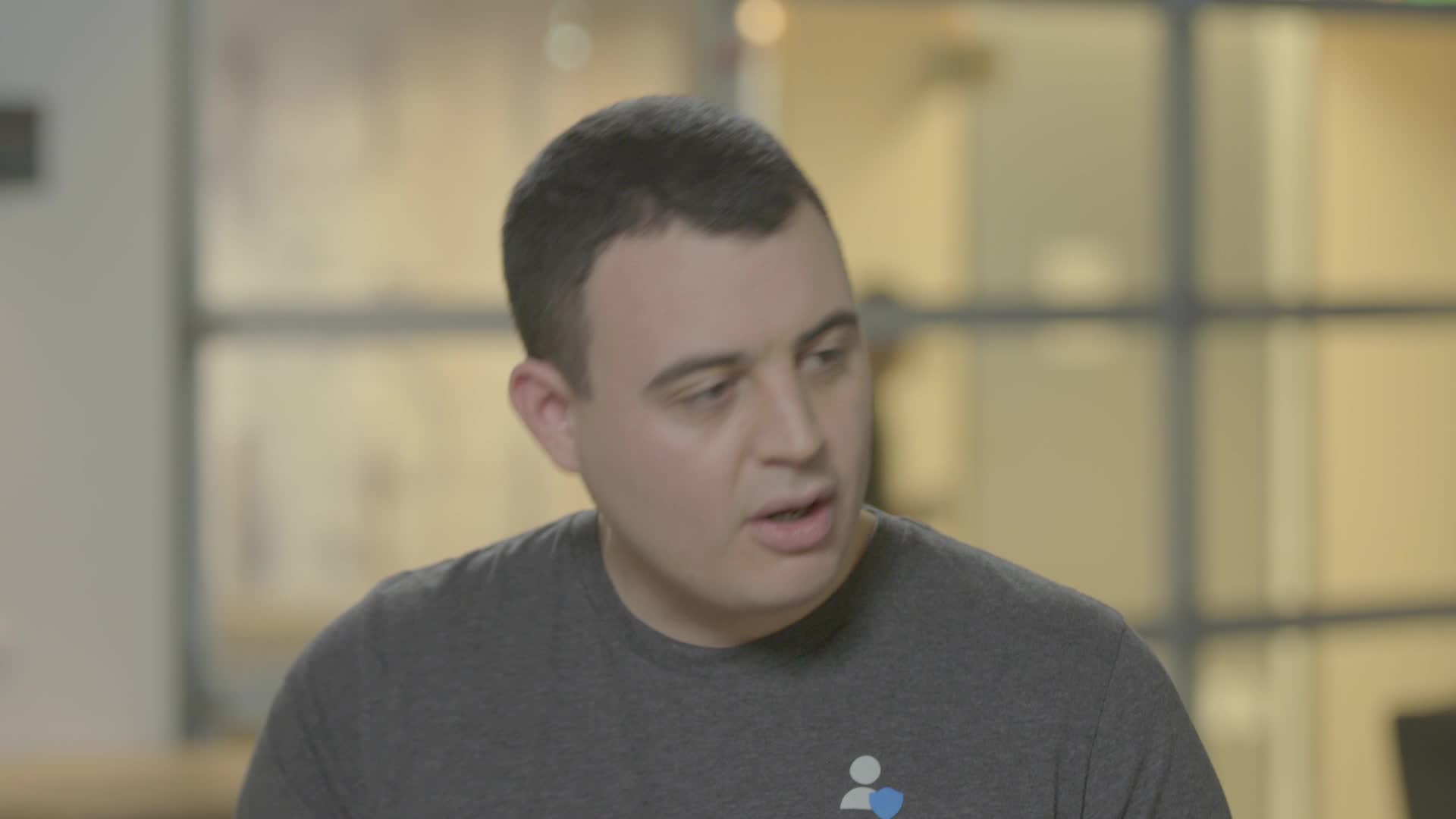 Still image from video showing Dustin, General Manager for Microsoft Threat Experts.