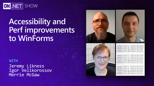 Accessibility and Perf improvements to WinForms