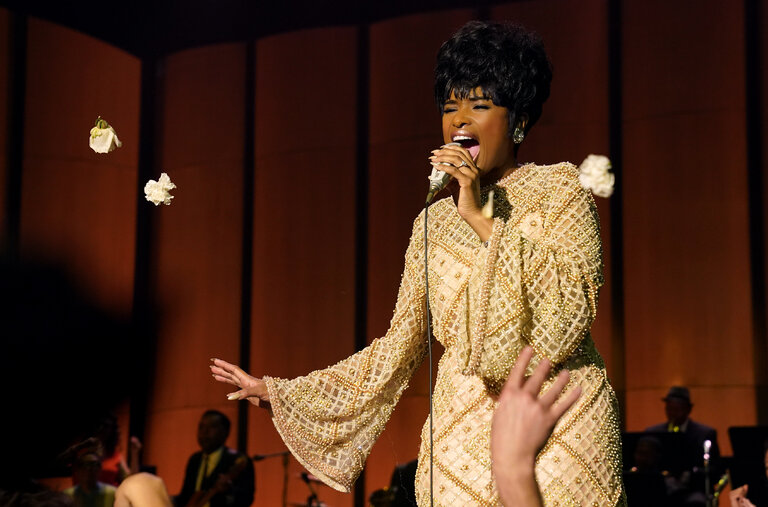 Jennifer Hudson as Aretha Franklin in “Respect,” the debut feature film from the director Liesl Tommy.
