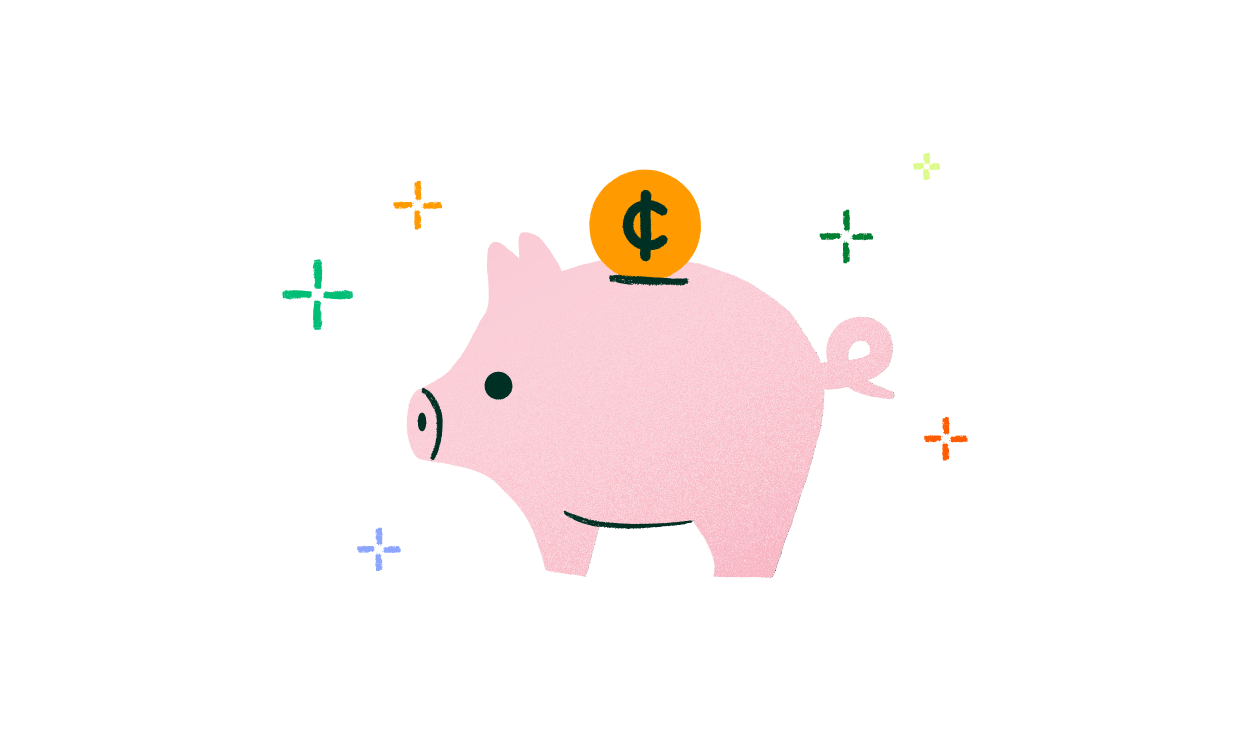Illustration of a piggy bank
