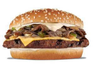 Carl's Jr New Philly Cheesesteak Burger