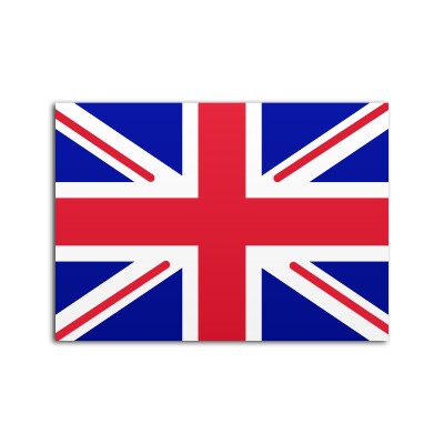 Great Britain flag on white background