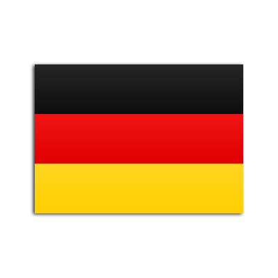 Flat flag of Germany on a white background