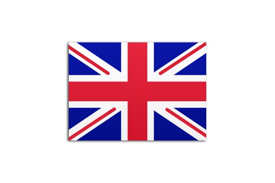 Great Britain flag on white background