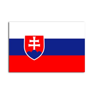 Flat flag of Slovakia, on a white background