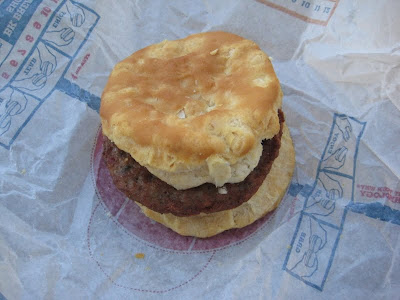 Burger King Sausage Biscuit top view