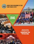 Date: 11/15/2016 Description: Cover of FY 2016 Agency Financial Report. - State Dept Image